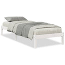vidaXL fehér tömör fenyő extra hosszú ágykeret matrac nélkül 100x210cm