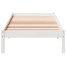 vidaXL fehér tömör fenyő extra hosszú ágykeret matrac nélkül 100x210cm