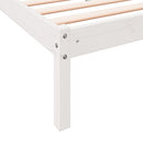 vidaXL fehér tömör fenyő extra hosszú ágykeret matrac nélkül 100x210cm