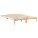 vidaXL tömör fenyőfa extra hosszú ágykeret matrac nélkül 140 x 210 cm