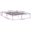 vidaXL tömör fenyőfa extra hosszú ágykeret matrac nélkül 140 x 210 cm