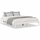 vidaXL fehér tömör fenyő extra hosszú ágykeret matrac nélkül 140x210cm