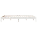 vidaXL fehér tömör fenyő extra hosszú ágykeret matrac nélkül 140x210cm