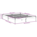 vidaXL fehér tömör fenyő extra hosszú ágykeret matrac nélkül 140x210cm