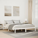 vidaXL fehér tömör fenyő extra hosszú ágykeret matrac nélkül 140x210cm