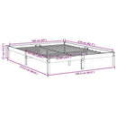 vidaXL tömör fenyőfa extra hosszú ágykeret matrac nélkül 160 x 210 cm