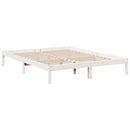 vidaXL fehér tömör fenyő extra hosszú ágykeret matrac nélkül 160x210cm