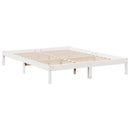 vidaXL fehér tömör fenyő extra hosszú ágykeret matrac nélkül 160x210cm