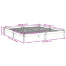vidaXL tömör fenyőfa extra hosszú ágykeret matrac nélkül 180 x 210 cm