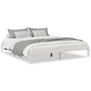 vidaXL fehér tömör fenyő extra hosszú ágykeret matrac nélkül 180x210cm