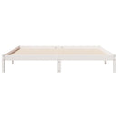 vidaXL fehér tömör fenyő extra hosszú ágykeret matrac nélkül 180x210cm