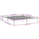 vidaXL fehér tömör fenyő extra hosszú ágykeret matrac nélkül 180x210cm