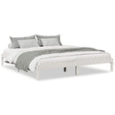 vidaXL fehér tömör fenyő extra hosszú ágykeret matrac nélkül 200x210cm