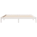vidaXL fehér tömör fenyő extra hosszú ágykeret matrac nélkül 200x210cm