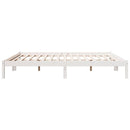 vidaXL fehér tömör fenyő extra hosszú ágykeret matrac nélkül 200x210cm