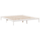 vidaXL fehér tömör fenyő extra hosszú ágykeret matrac nélkül 200x210cm