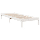 vidaXL fehér tömör fenyő extra hosszú ágykeret matrac nélkül 80x220 cm
