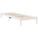 vidaXL fehér tömör fenyő extra hosszú ágykeret matrac nélkül 80x220 cm