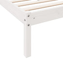 vidaXL fehér tömör fenyő extra hosszú ágykeret matrac nélkül 80x220 cm