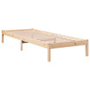 vidaXL tömör fenyőfa extra hosszú ágykeret matrac nélkül 90 x 220 cm