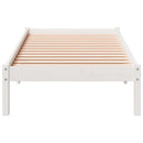 vidaXL fehér tömör fenyő extra hosszú ágykeret matrac nélkül 90x220 cm