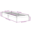 vidaXL tömör fenyőfa extra hosszú ágykeret matrac nélkül 100 x 220 cm