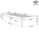 vidaXL tömör fenyőfa extra hosszú ágykeret matrac nélkül 100 x 220 cm