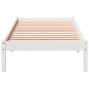 vidaXL fehér tömör fenyő extra hosszú ágykeret matrac nélkül 100x220cm