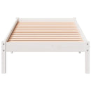 vidaXL fehér tömör fenyő extra hosszú ágykeret matrac nélkül 100x220cm