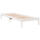 vidaXL fehér tömör fenyő extra hosszú ágykeret matrac nélkül 100x220cm