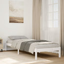 vidaXL fehér tömör fenyő extra hosszú ágykeret matrac nélkül 100x220cm