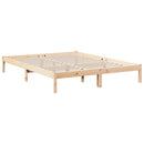 vidaXL tömör fenyőfa extra hosszú ágykeret matrac nélkül 140 x 220 cm