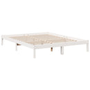 vidaXL fehér tömör fenyő extra hosszú ágykeret matrac nélkül 140x220cm