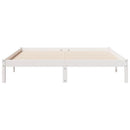 vidaXL fehér tömör fenyő extra hosszú ágykeret matrac nélkül 140x220cm
