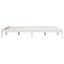 vidaXL fehér tömör fenyő extra hosszú ágykeret matrac nélkül 140x220cm