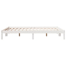 vidaXL fehér tömör fenyő extra hosszú ágykeret matrac nélkül 140x220cm