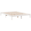 vidaXL fehér tömör fenyő extra hosszú ágykeret matrac nélkül 140x220cm