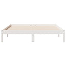 vidaXL fehér tömör fenyő extra hosszú ágykeret matrac nélkül 160x220cm
