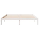 vidaXL fehér tömör fenyő extra hosszú ágykeret matrac nélkül 160x220cm