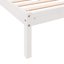 vidaXL fehér tömör fenyő extra hosszú ágykeret matrac nélkül 160x220cm