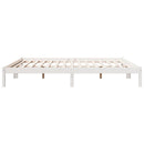 vidaXL fehér tömör fenyő extra hosszú ágykeret matrac nélkül 180x220cm