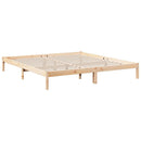 vidaXL tömör fenyőfa extra hosszú ágykeret matrac nélkül 200 x 220 cm