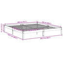 vidaXL tömör fenyőfa extra hosszú ágykeret matrac nélkül 200 x 220 cm