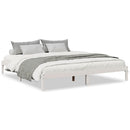 vidaXL fehér tömör fenyő extra hosszú ágykeret matrac nélkül 200x220cm