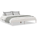 vidaXL fehér tömör fenyő extra hosszú ágykeret matrac nélkül 200x220cm