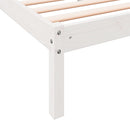 vidaXL fehér tömör fenyő extra hosszú ágykeret matrac nélkül 200x220cm