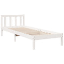 vidaXL fehér tömör fenyő extra hosszú ágykeret matrac nélkül 80x210 cm