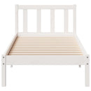 vidaXL fehér tömör fenyő extra hosszú ágykeret matrac nélkül 90x210 cm