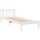vidaXL fehér tömör fenyő extra hosszú ágykeret matrac nélkül 100x210cm