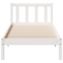 vidaXL fehér tömör fenyő extra hosszú ágykeret matrac nélkül 100x210cm